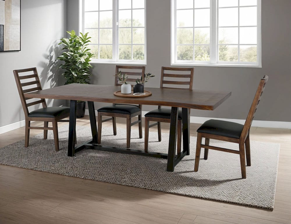 IFD  - Walnut  - Trestle Dining Table  - IFD3422TBL view 3