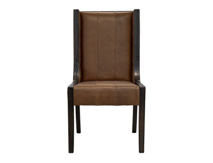 IFD - Walnut - Upholstered Chair (100% Leather) in Brown (Set of 2) - IFD3422CHU view 2