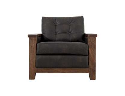 IFD  - Walnut  - Wooden Frame & Base, Armchair  - Brown/Black  - IUP342-ACH-216 view 2