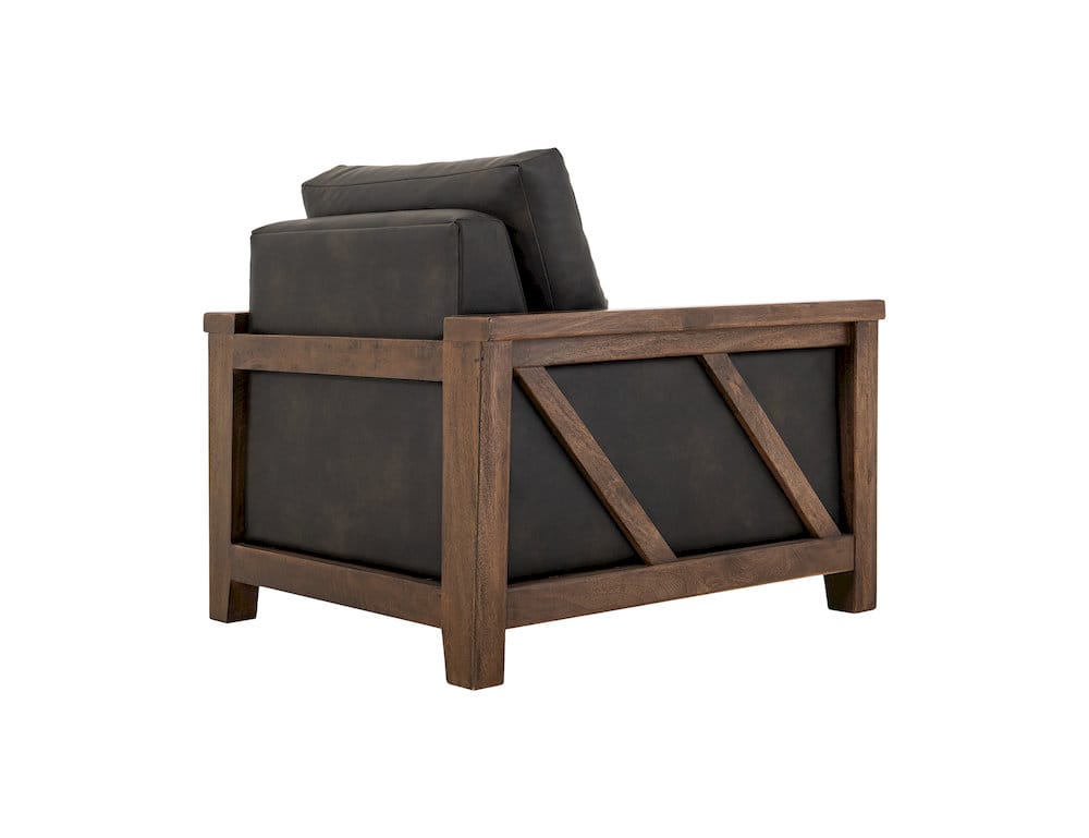 IFD  - Walnut  - Wooden Frame & Base, Armchair  - Brown/Black  - IUP342-ACH-216 view 4