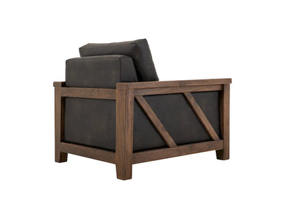 IFD  - Walnut  - Wooden Frame & Base, Armchair  - Brown/Black  - IUP342-ACH-216 view 4