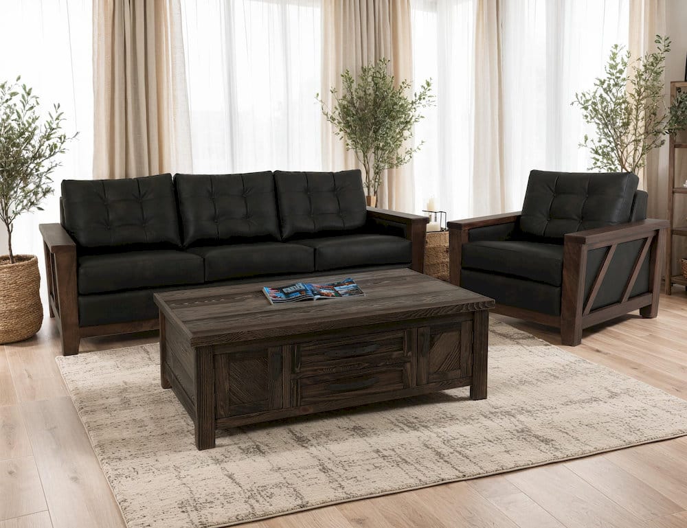 IFD  - Walnut  - Wooden Frame & Base, Armchair  - Brown/Black  - IUP342-ACH-216 view 6