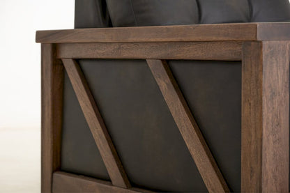 IFD  - Walnut  - Wooden Frame & Base, Armchair  - Brown/Black  - IUP342-ACH-216 view 11