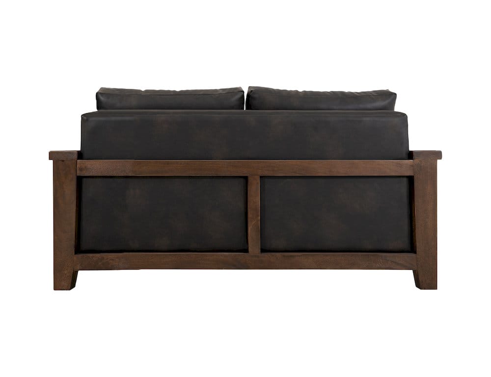IFD  - Walnut  - Wooden Frame, Upholstered Loveseat  - Brown/Black  - IUP342-LOV-216 view 4