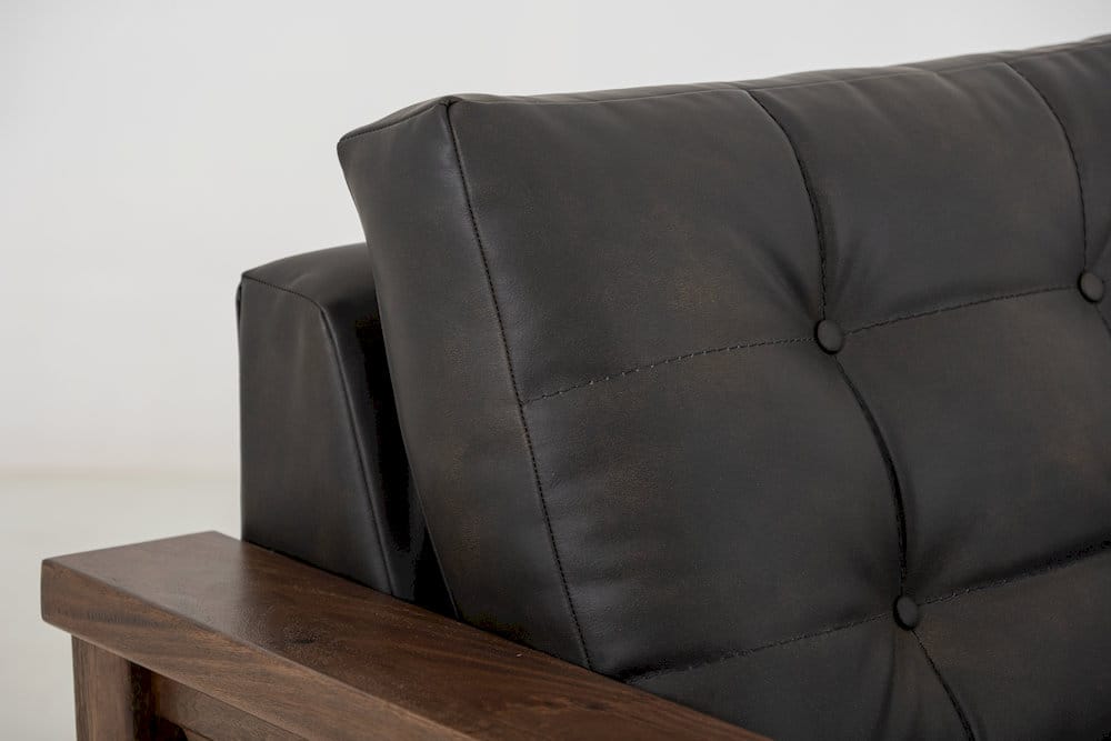 IFD  - Walnut  - Wooden Frame, Upholstered Loveseat  - Brown/Black  - IUP342-LOV-216 view 9
