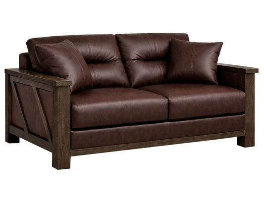 IFD - Walnut - Wooden Frame, Upholstered Loveseat in Brown - IUP342-LOV-301 view 1