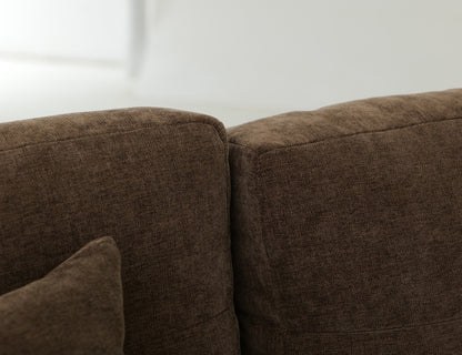 IFD - Walnut - Wooden Frame, Upholstered Loveseat in Deep Forest Brown - IUP342-LOV-182 view 5