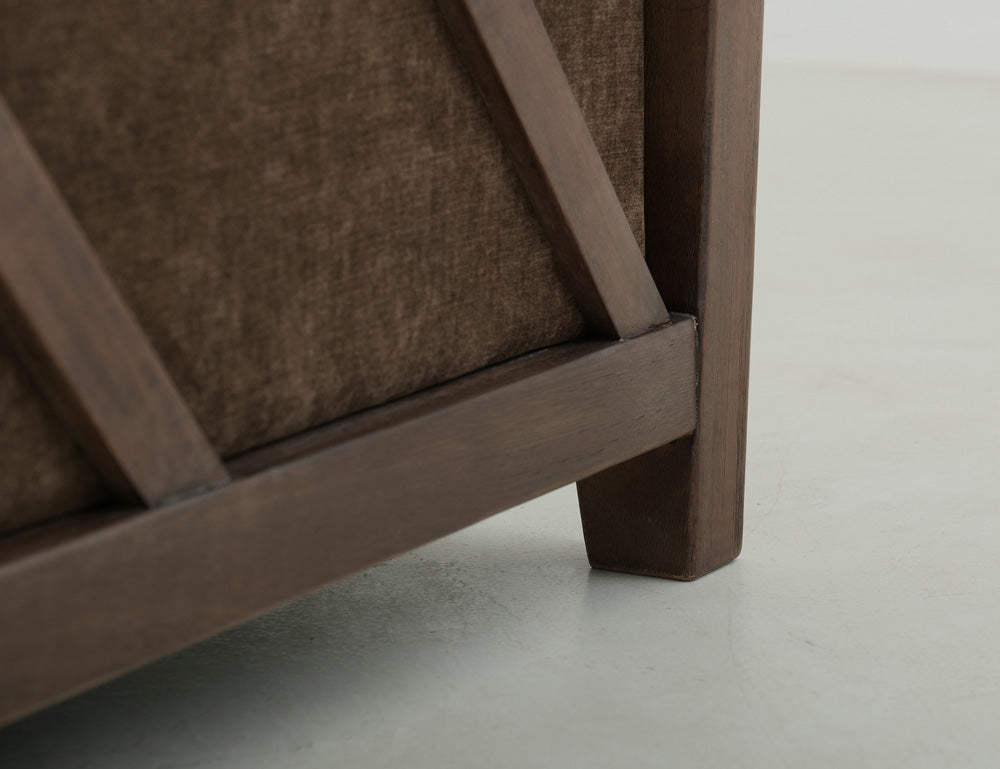 IFD - Walnut - Wooden Frame, Upholstered Loveseat in Deep Forest Brown - IUP342-LOV-182 view 6