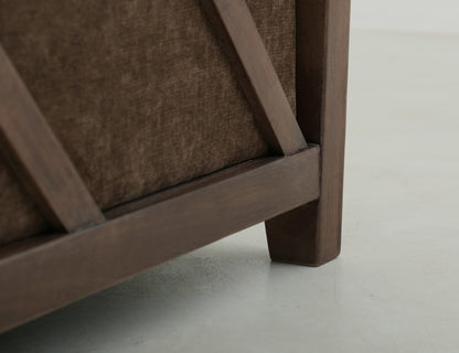 IFD - Walnut - Wooden Frame, Upholstered Loveseat in Deep Forest Brown - IUP342-LOV-182 view 6