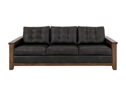 IFD  - Walnut  - Wooden Frame, Upholstered Sofa  - Brown/Black  - IUP342-SOF-216 view 2