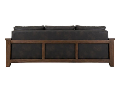 IFD  - Walnut  - Wooden Frame, Upholstered Sofa  - Brown/Black  - IUP342-SOF-216 view 5