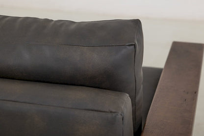 IFD  - Walnut  - Wooden Frame, Upholstered Sofa  - Brown/Black  - IUP342-SOF-216 view 10