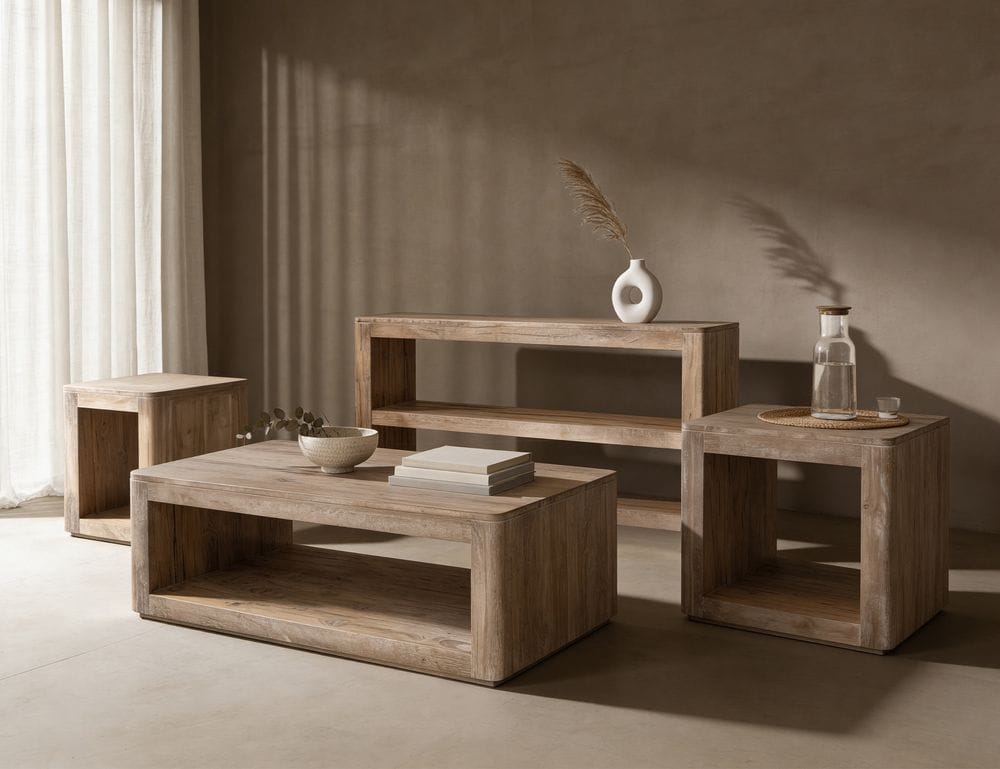 IFD - White Balam - 1 Shelf, End Table in Ivory - IFD4323END view 3