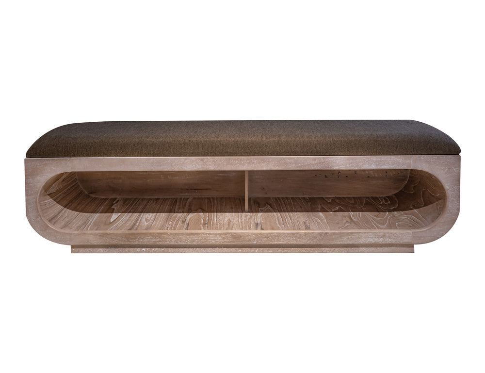 IFD - White Balam - Bench in Ivory White - IFD4322BEN view 1