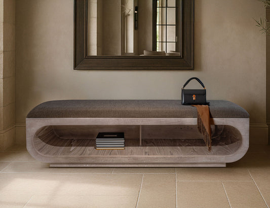 IFD - White Balam - Bench in Ivory White - IFD4322BEN view 2