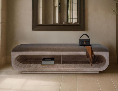 IFD - White Balam - Bench in Ivory White - IFD4322BEN veiw 4