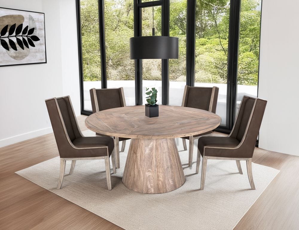 IFD - White Balam - Round Dining Table - IFD4321DINTBLRD view 5