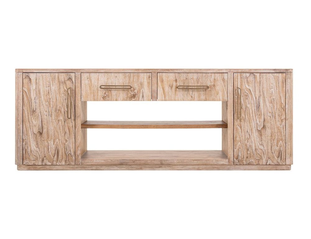 IFD  - White Balam Wall Unit, TV Stand 80" with Electric Fireplace Insert  - IFD4321WALFP80 view 1