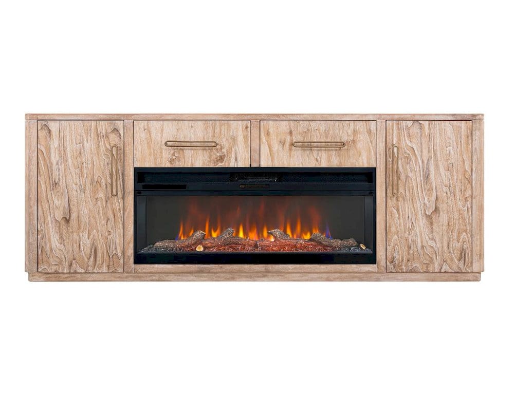 IFD  - White Balam Wall Unit, TV Stand 80" with Electric Fireplace Insert  - IFD4321WALFP80 view 3