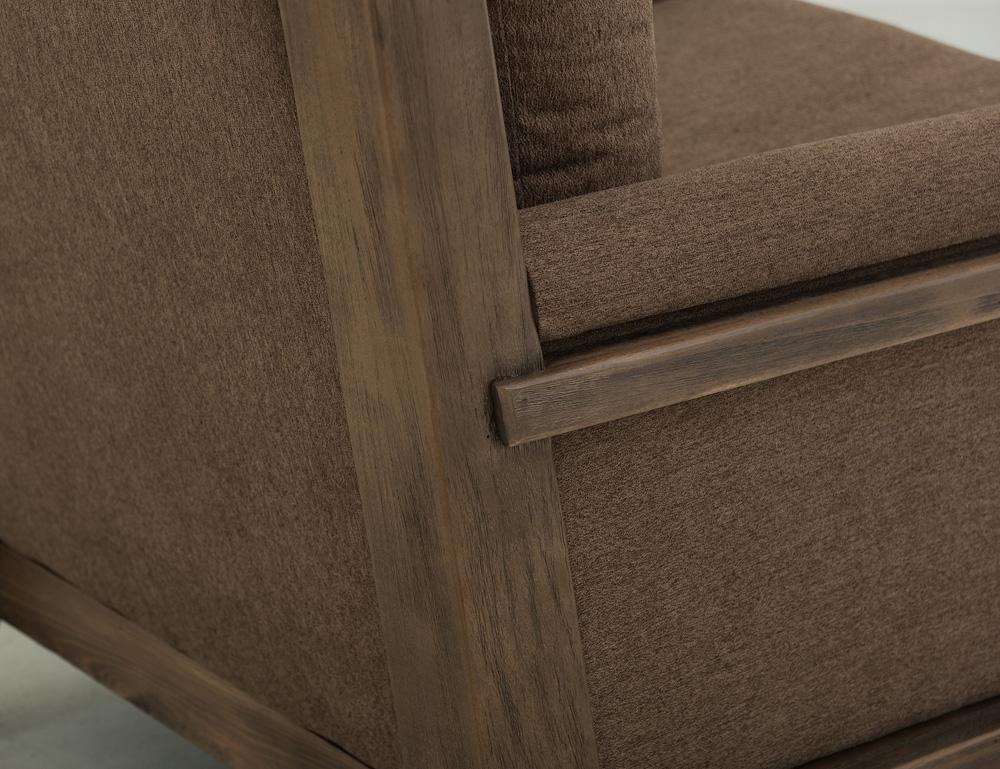 IFD - Xel-Ha II - Wooden Frame, Upholstered Armchair in Carnelian Brown - IUP574-ACH-183 veiw 5