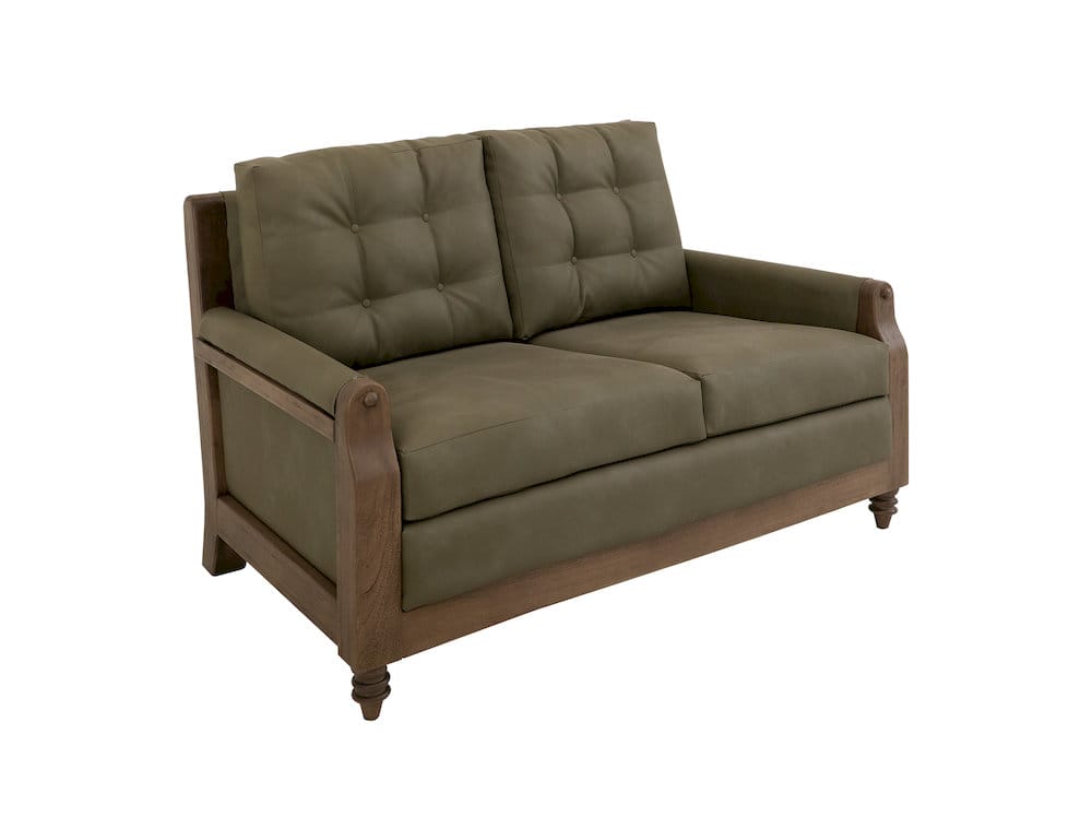 IFD  - Xel-Ha II  - Wooden Frame, Upholstered Loveseat  - Green  - IUP574-LOV-232 view 1