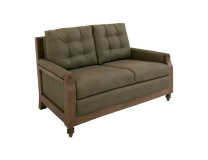 IFD  - Xel-Ha II  - Wooden Frame, Upholstered Loveseat  - Green  - IUP574-LOV-232 view 1