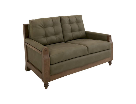 IFD  - Xel-Ha II  - Wooden Frame, Upholstered Loveseat  - Green  - IUP574-LOV-232 view 1