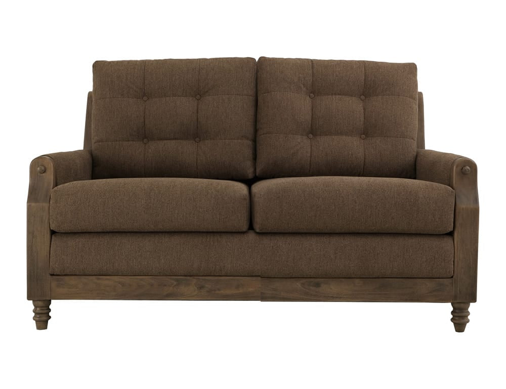 IFD - Xel-Ha II - Wooden Frame, Upholstered Loveseat in Carnelian Brown - IUP574-LOV-183 view 2