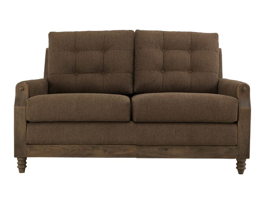 IFD - Xel-Ha II - Wooden Frame, Upholstered Loveseat in Carnelian Brown - IUP574-LOV-183 view 2