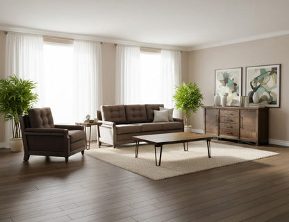 IFD - Xel-Ha II - Wooden Frame, Upholstered Loveseat in Carnelian Brown - IUP574-LOV-183 view 4