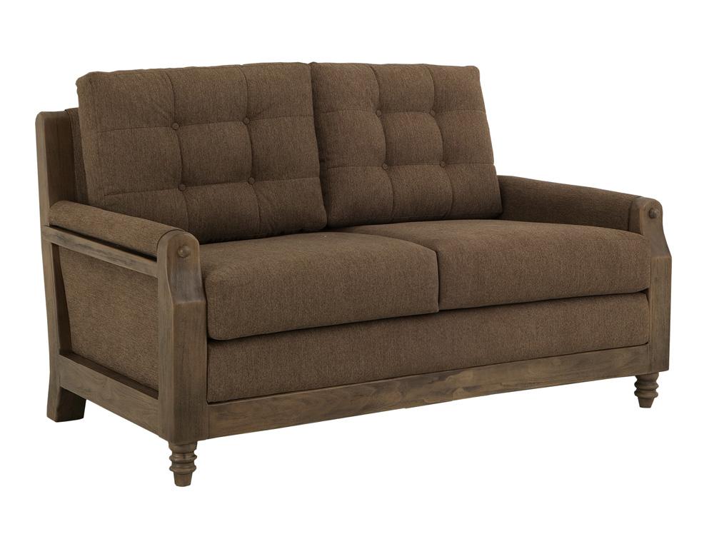 IFD - Xel-Ha II - Wooden Frame, Upholstered Loveseat in Carnelian Brown - IUP574-LOV-183 veiw 1