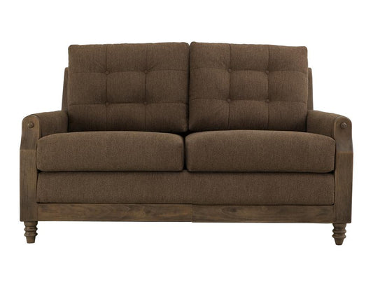 IFD - Xel-Ha II - Wooden Frame, Upholstered Loveseat in Carnelian Brown - IUP574-LOV-183 veiw 2