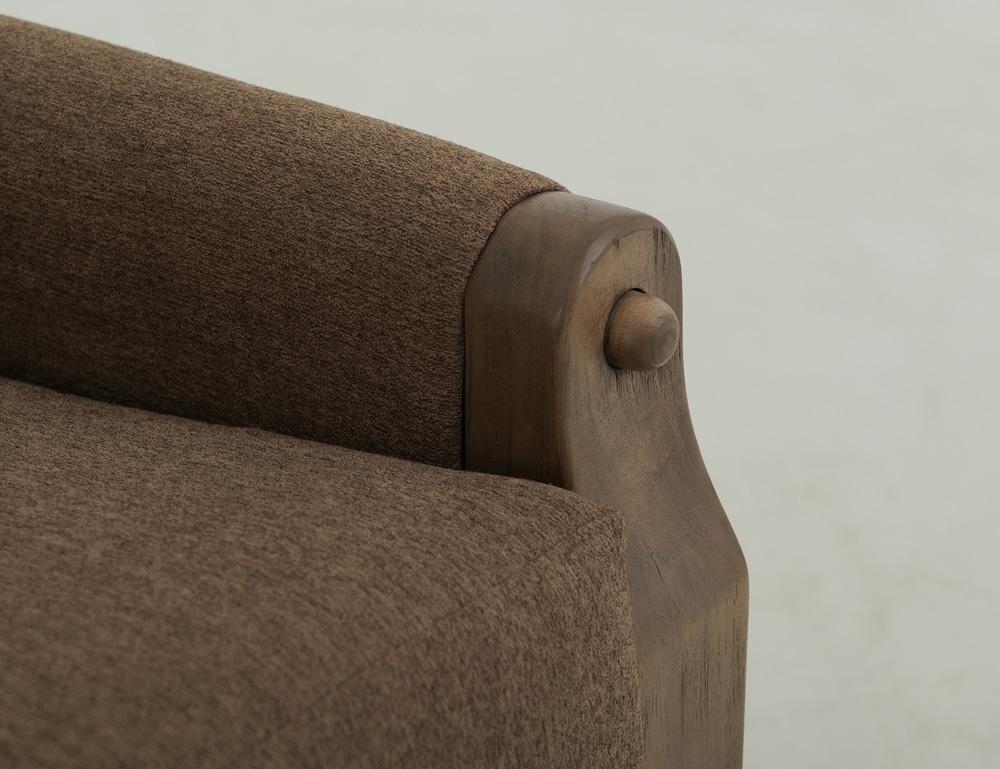 IFD - Xel-Ha II - Wooden Frame, Upholstered Loveseat in Carnelian Brown - IUP574-LOV-183 veiw 3