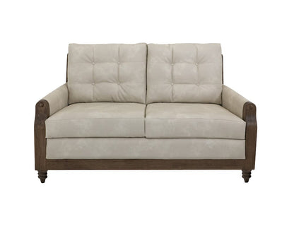 IFD  - Xel-Ha II  - Wooden Frame, Upholstered Loveseat  - White  - IUP574-LOV-234 view 2