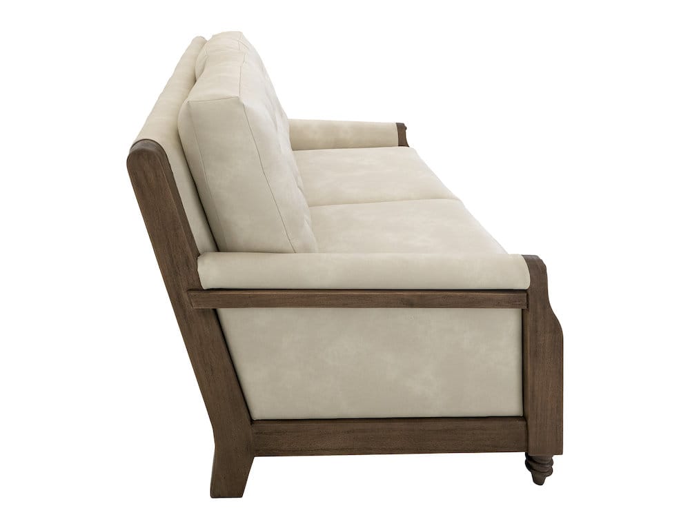 IFD  - Xel-Ha II  - Wooden Frame, Upholstered Loveseat  - White  - IUP574-LOV-234 view 3