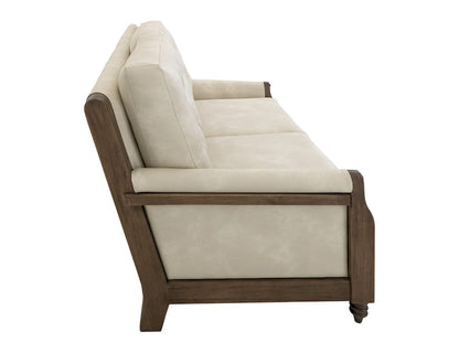 IFD  - Xel-Ha II  - Wooden Frame, Upholstered Loveseat  - White  - IUP574-LOV-234 view 3