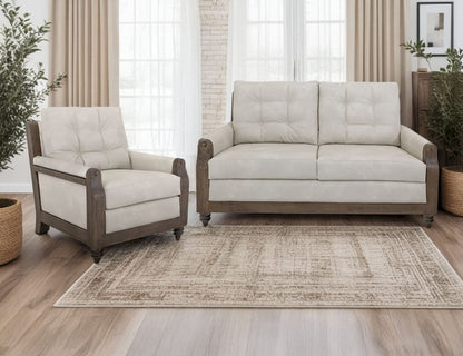IFD  - Xel-Ha II  - Wooden Frame, Upholstered Loveseat  - White  - IUP574-LOV-234 view 6