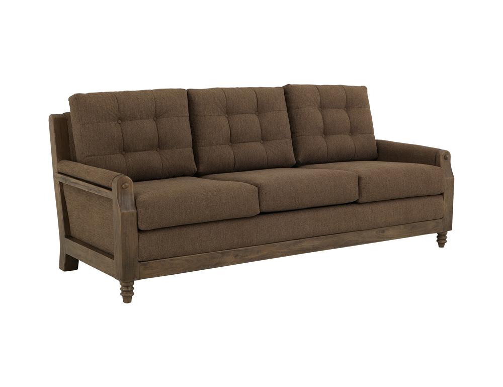 IFD - Xel-Ha II - Wooden Frame, Upholstered Sofa in Carnelian Brown - IUP574-SOF-183 veiw 1