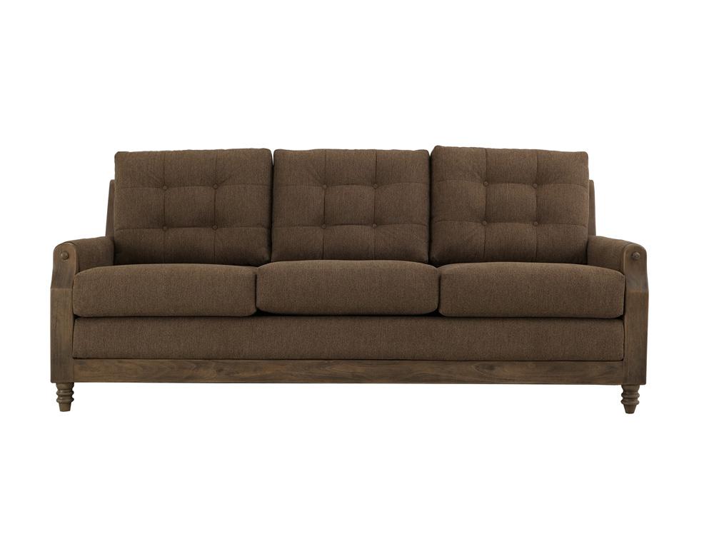 IFD - Xel-Ha II - Wooden Frame, Upholstered Sofa in Carnelian Brown - IUP574-SOF-183 veiw 2