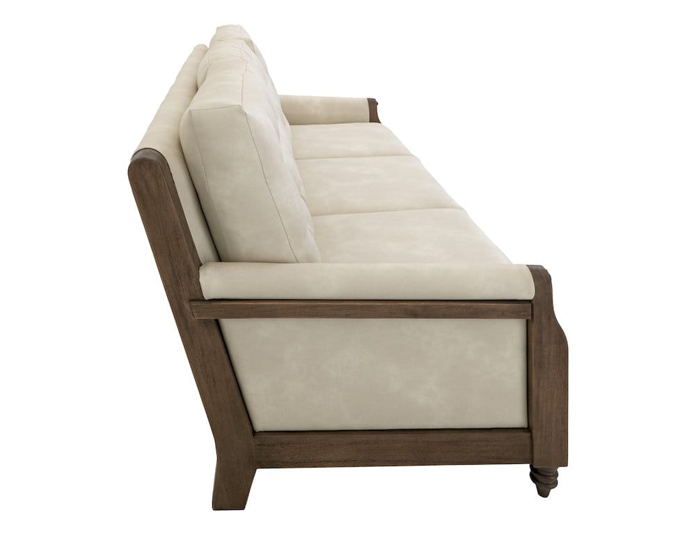 IFD  - Xel-Ha II  - Wooden Frame, Upholstered Sofa  - White  - IUP574-SOF-234 view 3