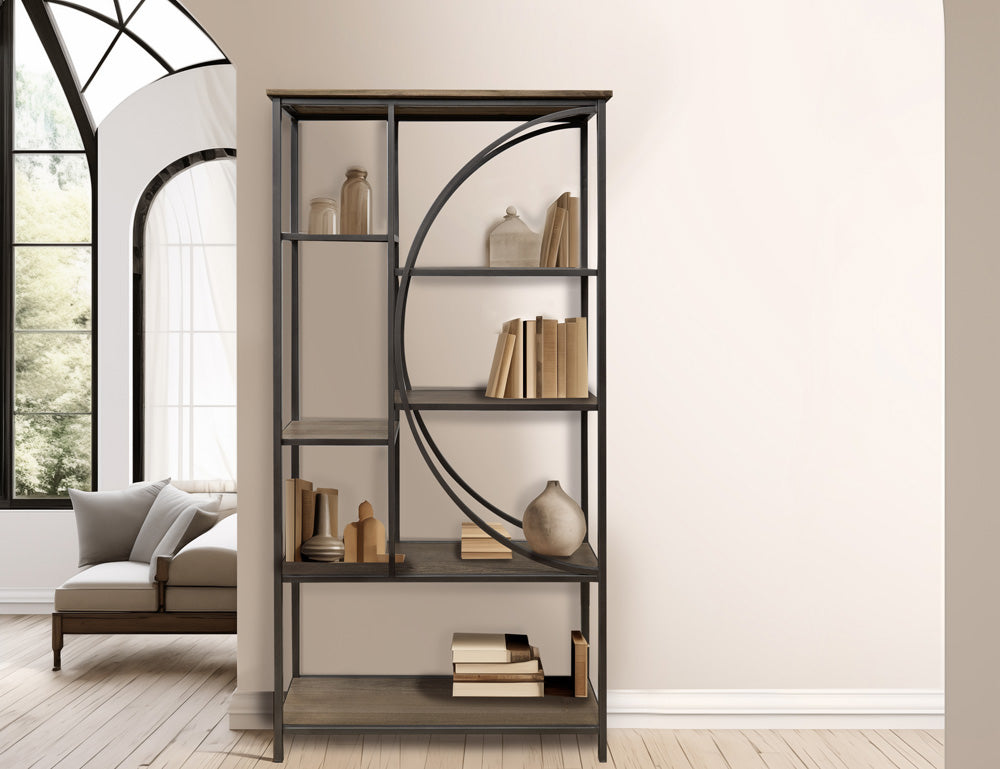 IFD - Zandria - 4 Shelves Bookcase - IFD8911BKS view 3