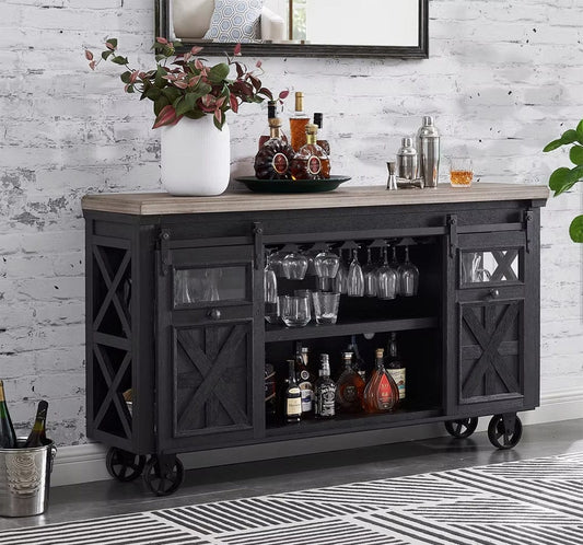 Imperial - Blackened Oak Bar Cart - IMP  26-1750 view 1
