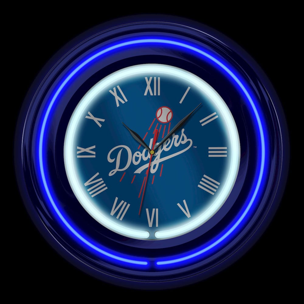 Imperial  - MLB Los Angeles Dodgers 15" Neon Clock  - IMP  705-2026 view 2