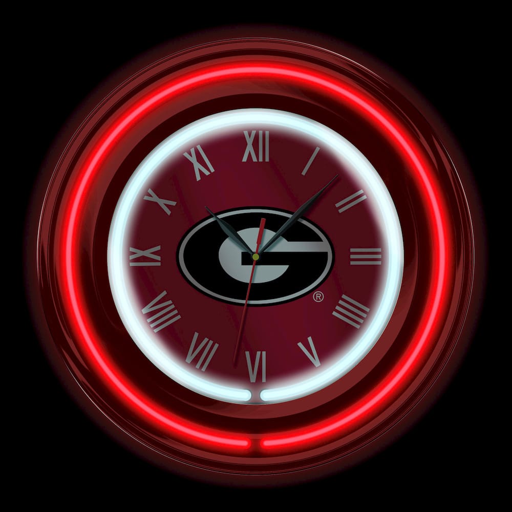 Imperial  - NCAA University of Georgia 15" Neon Clock  - IMP  705-3008 view 2