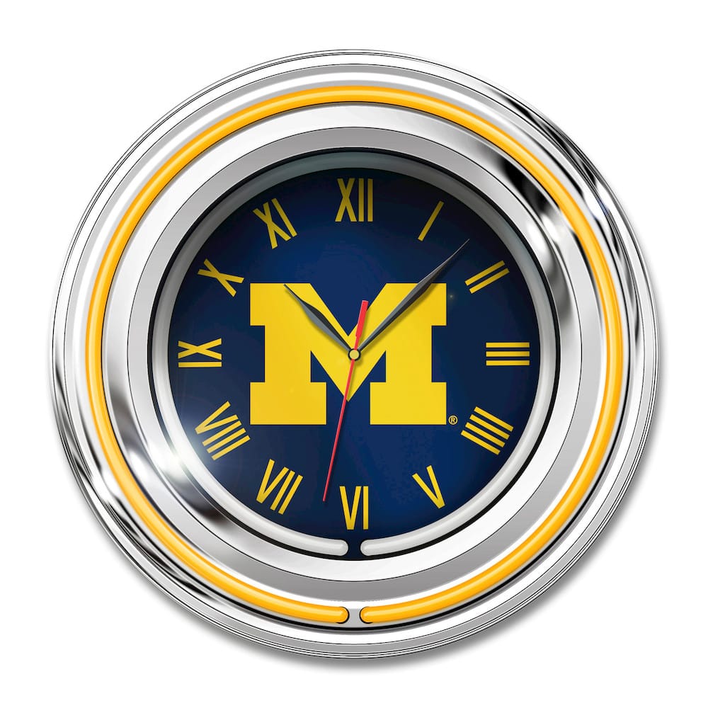 Imperial  - NCAA University of Michigan 15" Neon Clock  - IMP  705-3009 view 1