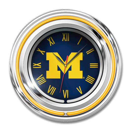 Imperial  - NCAA University of Michigan 15" Neon Clock  - IMP  705-3009 view 1