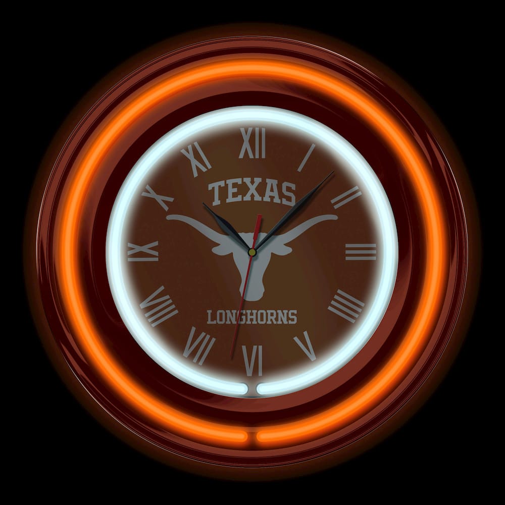 Imperial  - NCAA University of Texas 15" Neon Clock  - IMP  705-3060 view 2