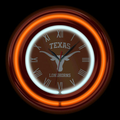 Imperial  - NCAA University of Texas 15" Neon Clock  - IMP  705-3060 view 2