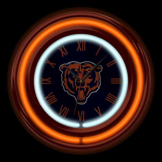 Imperial  - NFL Chicago Bears 15" Neon Clock  - IMP  705-1019 view 2