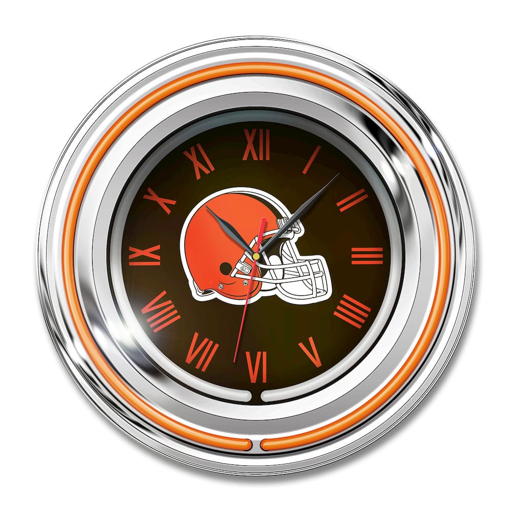 Imperial  - NFL Cleveland Browns 15" Neon Clock  - IMP  705-1020 view 1